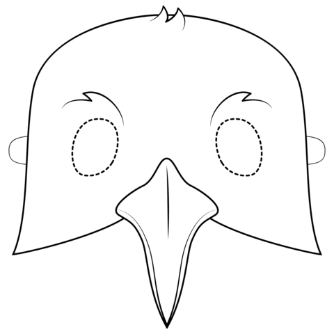 Seagull Mask Coloring Page